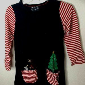 Little Girl Dress Casual CottonStripe Long Sleeve